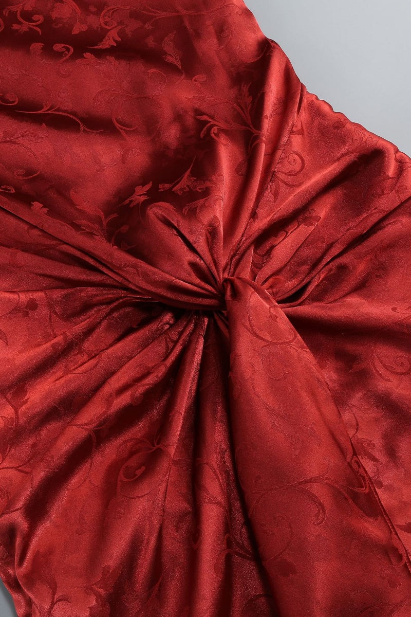 Crimson Sculpted Satin Gown