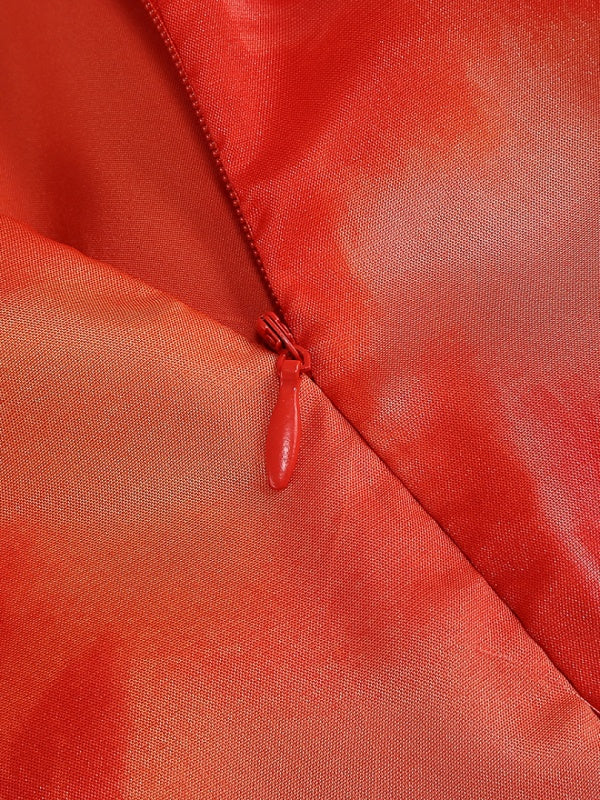 Sunset Tie-Dye Chiffon Maxi Dress with Scarf