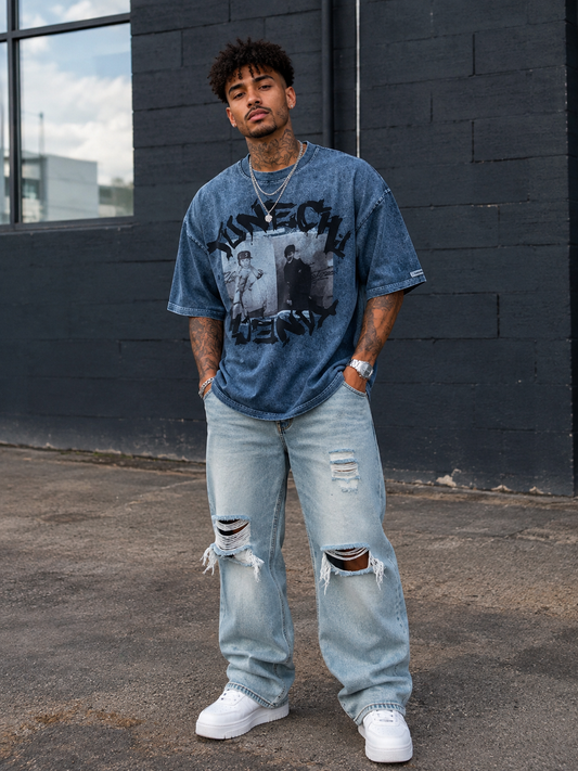 Men's Graphic Round Neck Short Sleeve T-Shirt