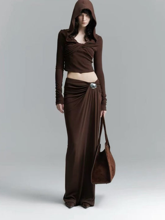 Mocha Muse Hooded Two-Piece Set