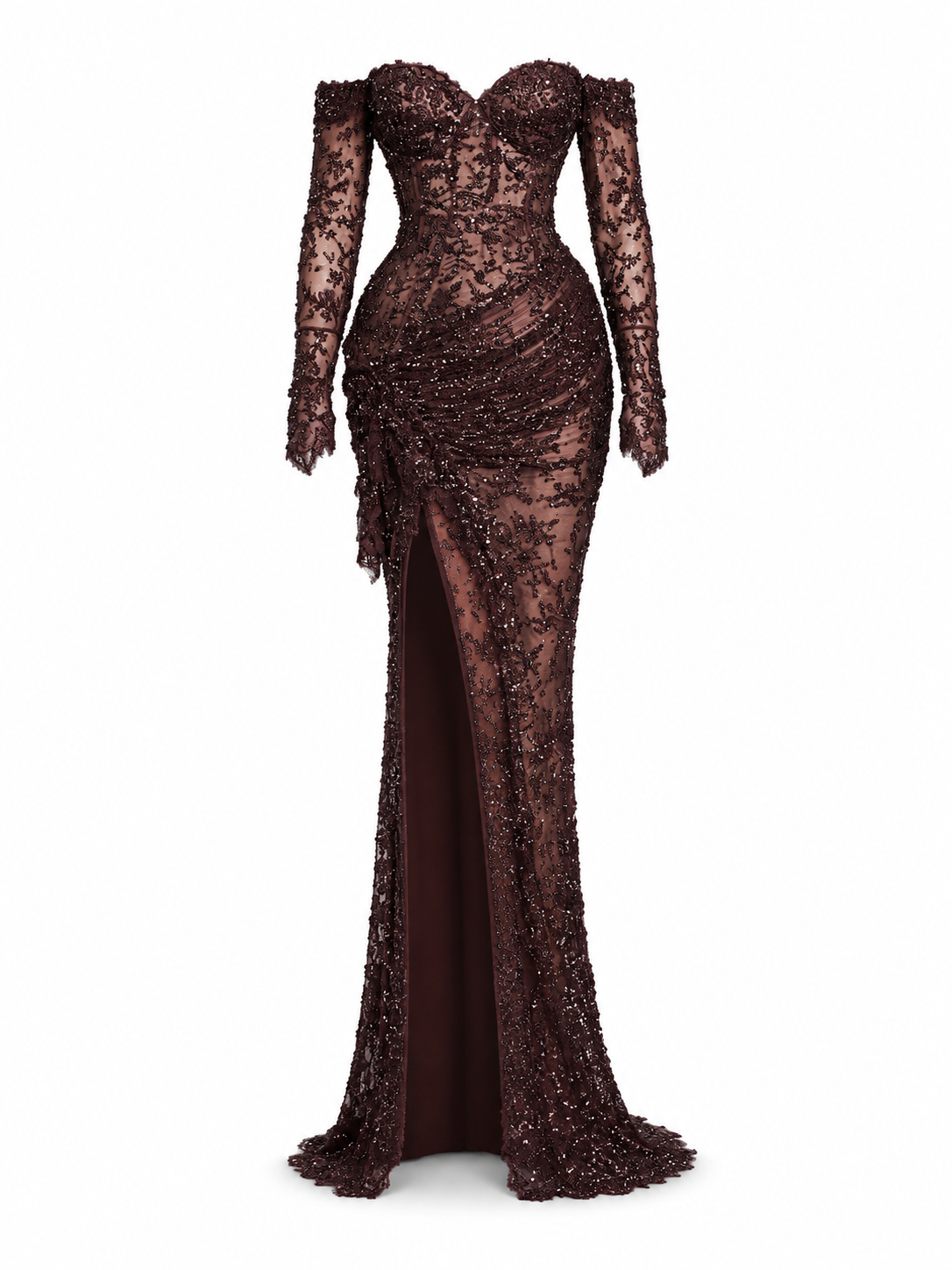 Amara Chocolate Embellished dress