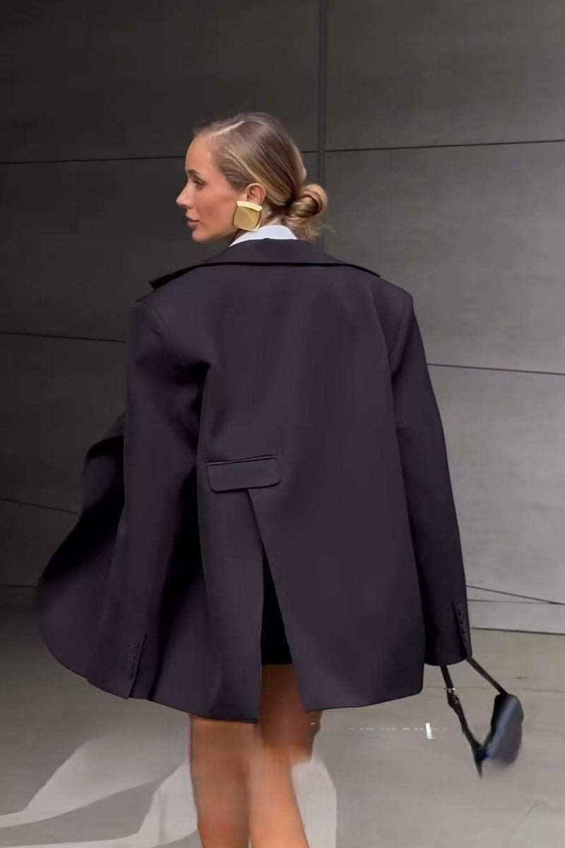 Oversized Tuxedo Blazer Mini Dress