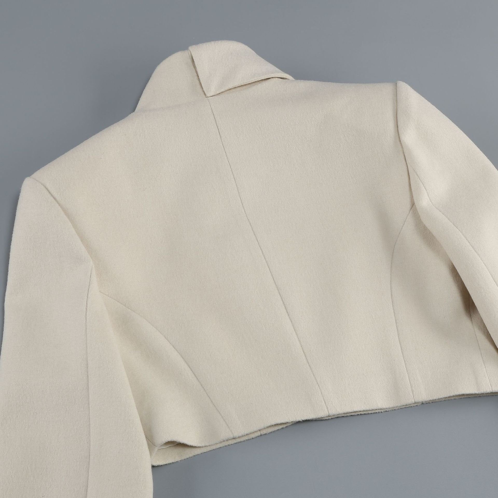 Ivory Luxe Cropped Blazer & Mini Skort Set