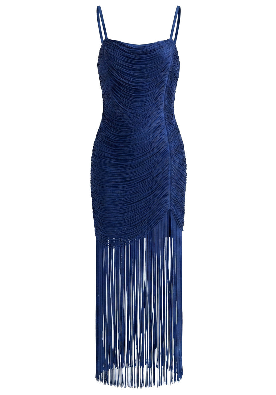 Tassel Maxi Dress Blue