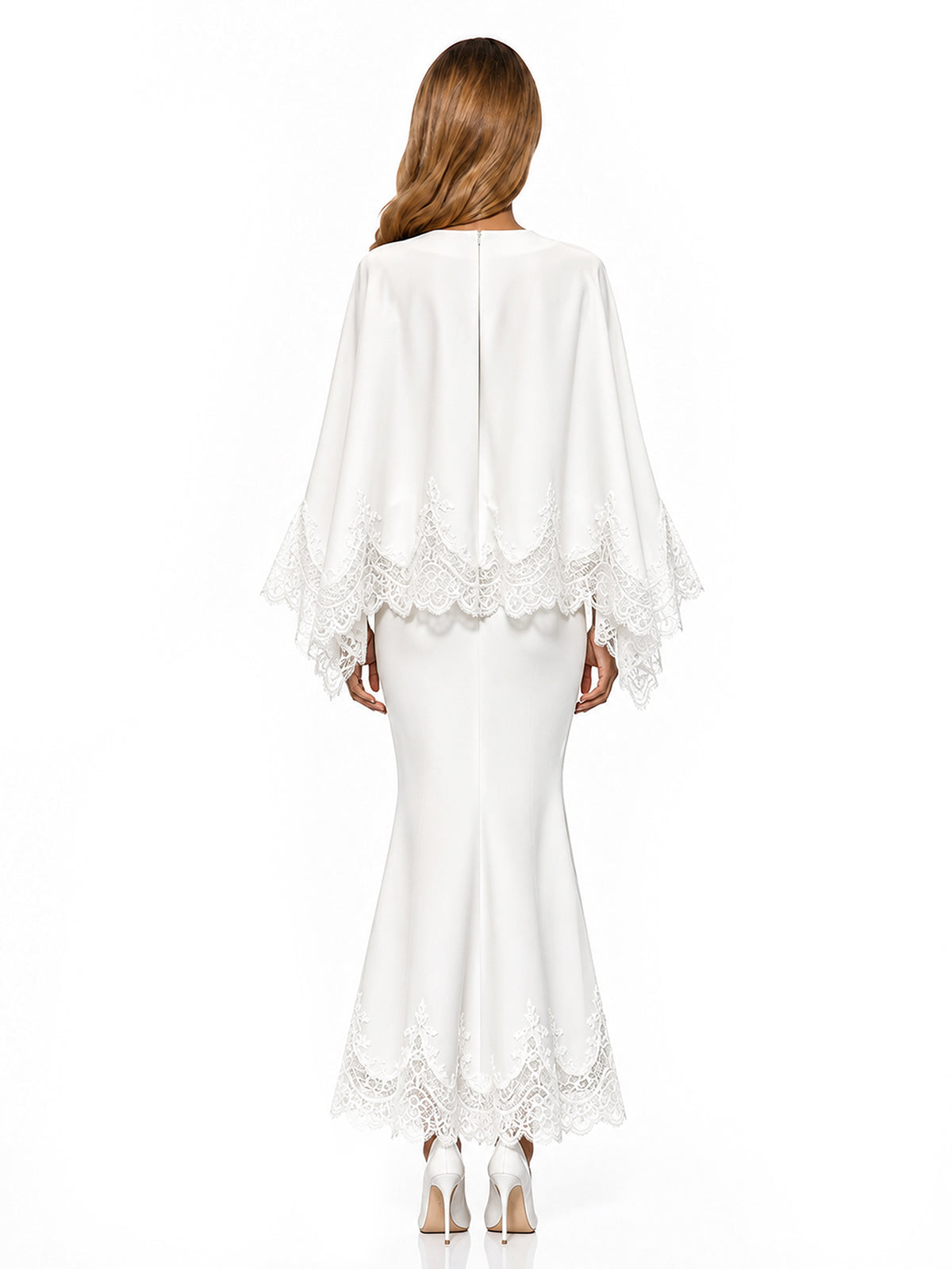Ivory Lace Elegance Skirt Set