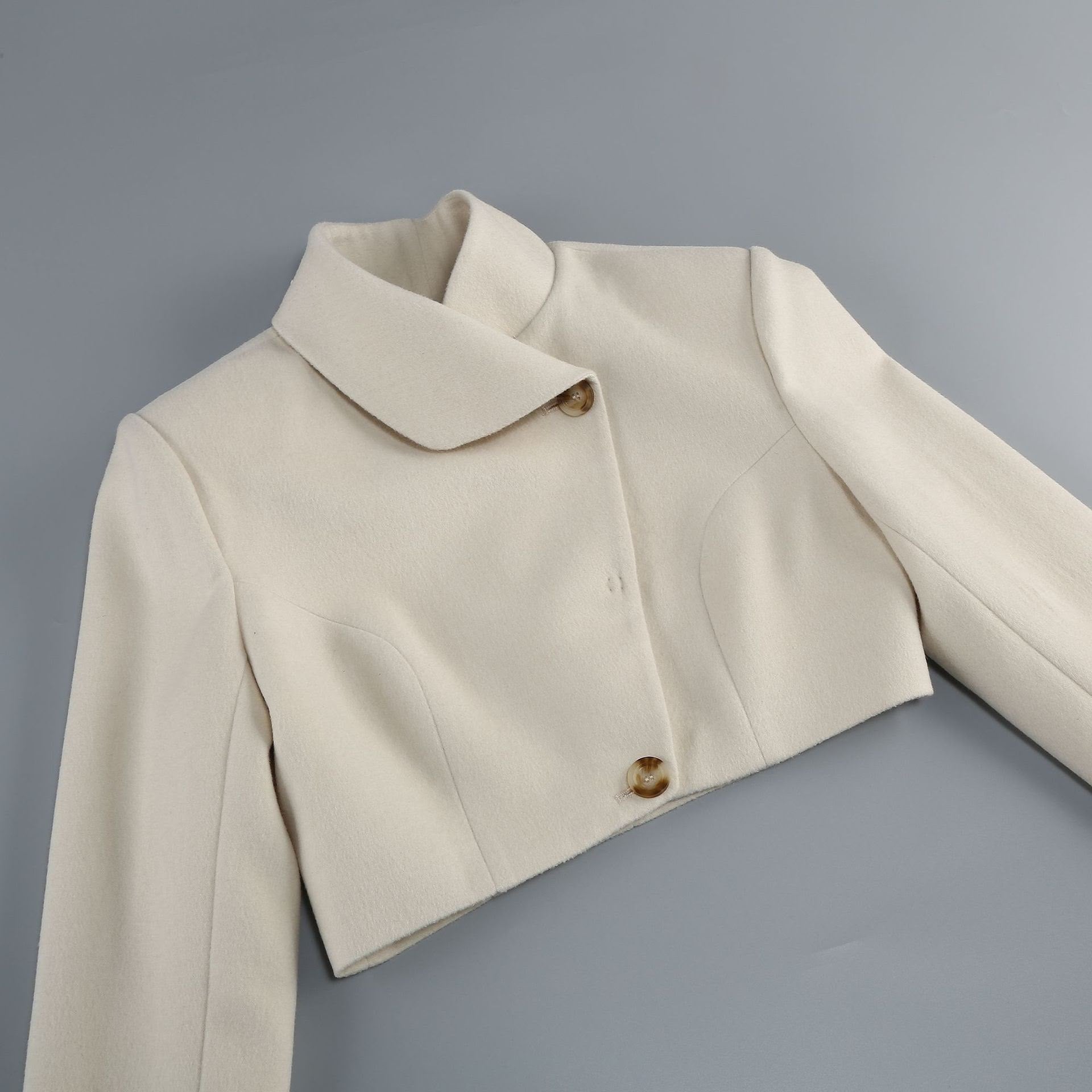 Ivory Luxe Cropped Blazer & Mini Skort Set