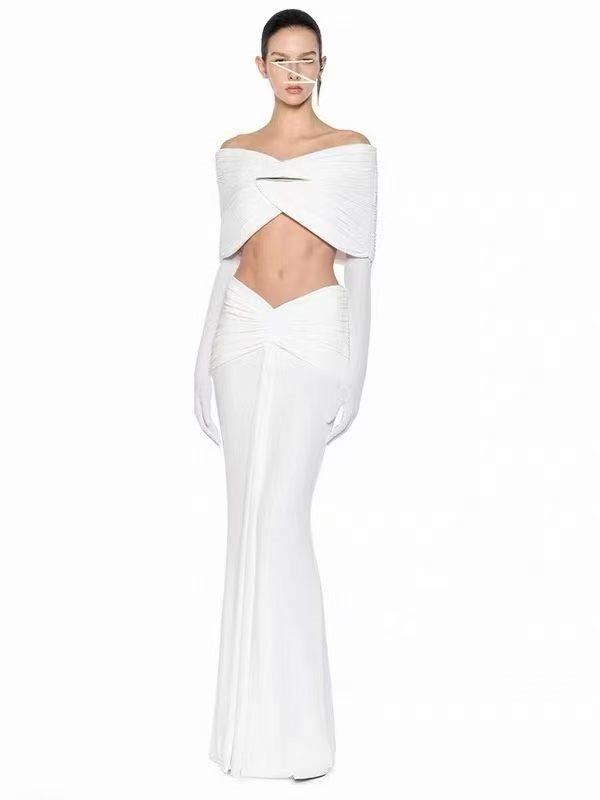 Azure Elegance set in white