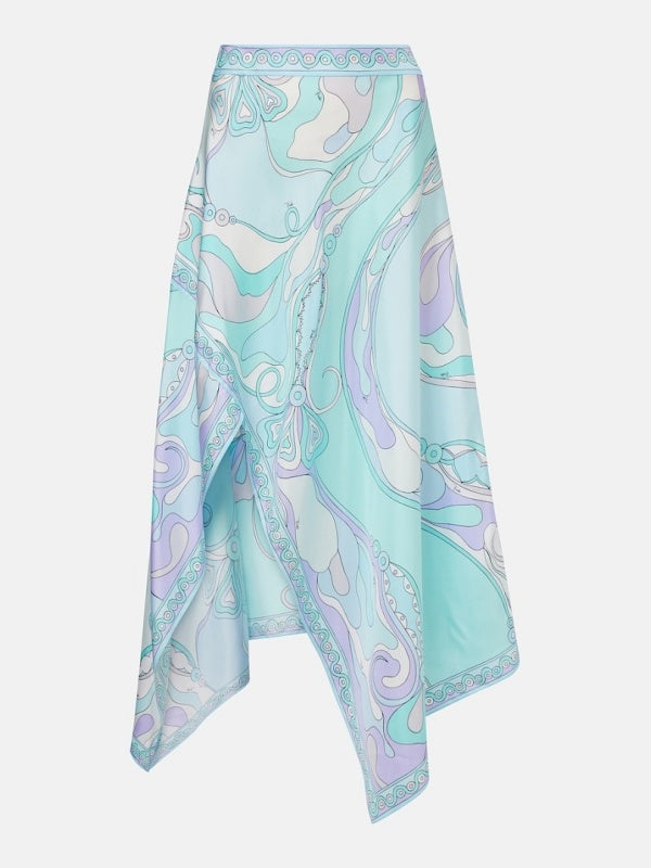 Azure Riviera Asymmetrical Skirt Set