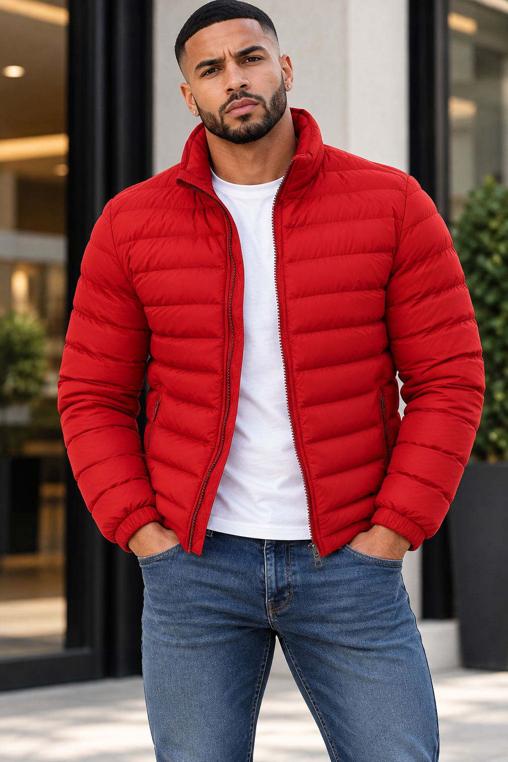 Men's Full Size Lightweight Quilted Puffer Jacket Plus Size