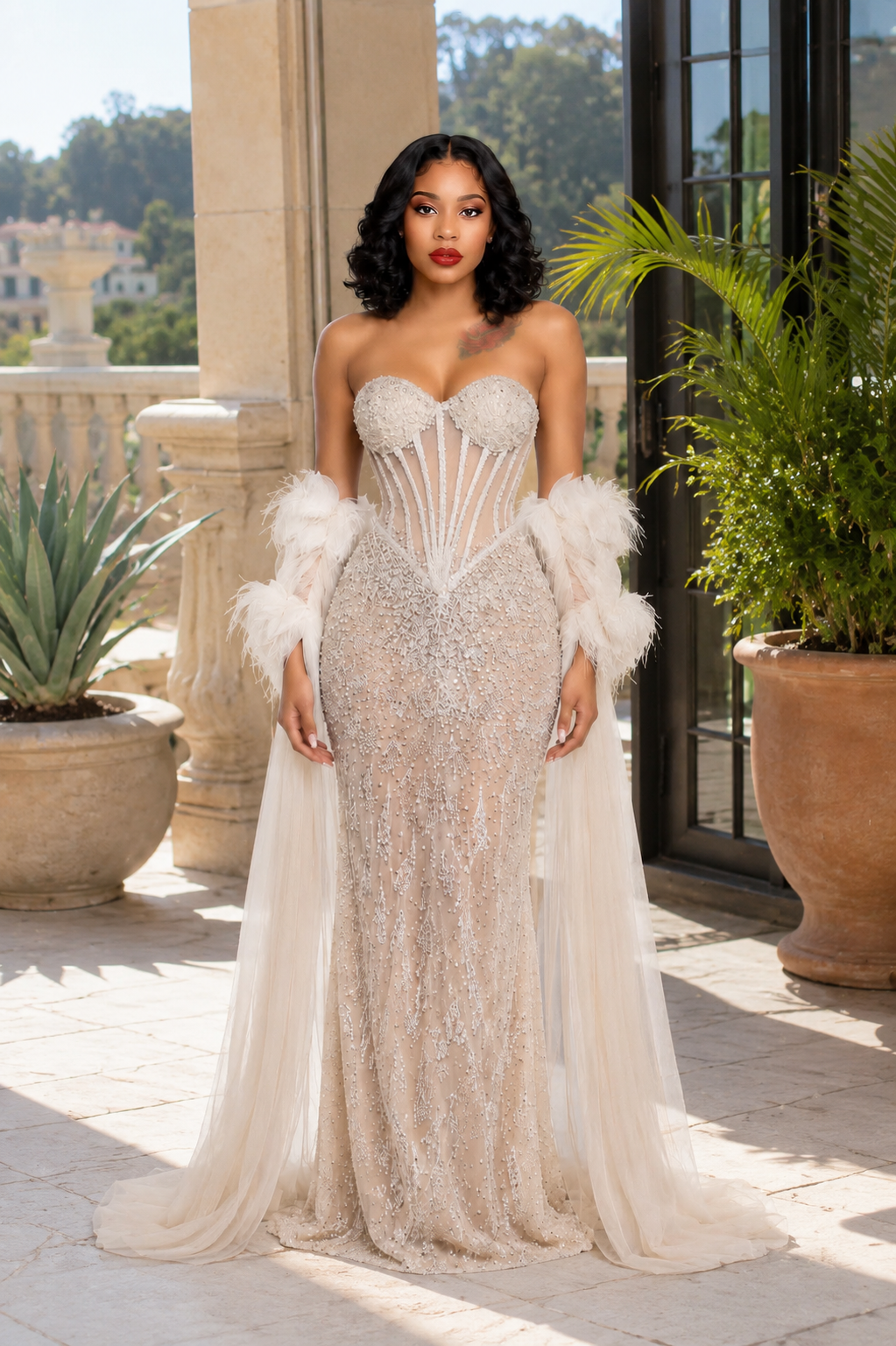 Ivory Radiance Couture Gown