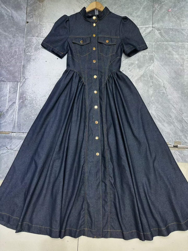 The Duchess Denim Midi Dress