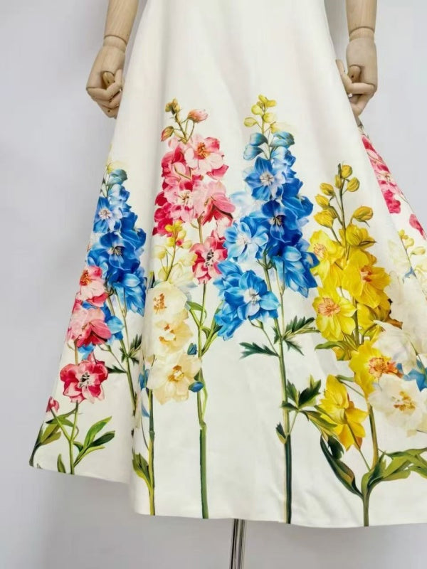 Floral Garden Elegance in white