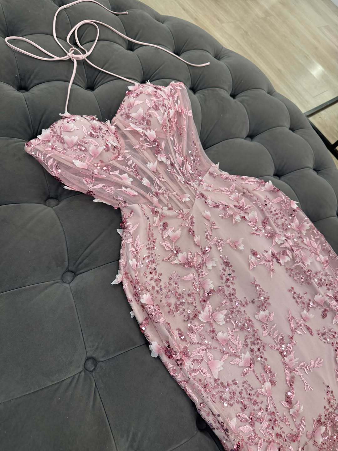 Rosalie Floral Corset pink dress
