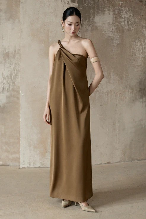 The Aurelia One-Shoulder Draped Gown