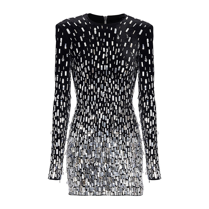 Midnight Crystal Mini Dress