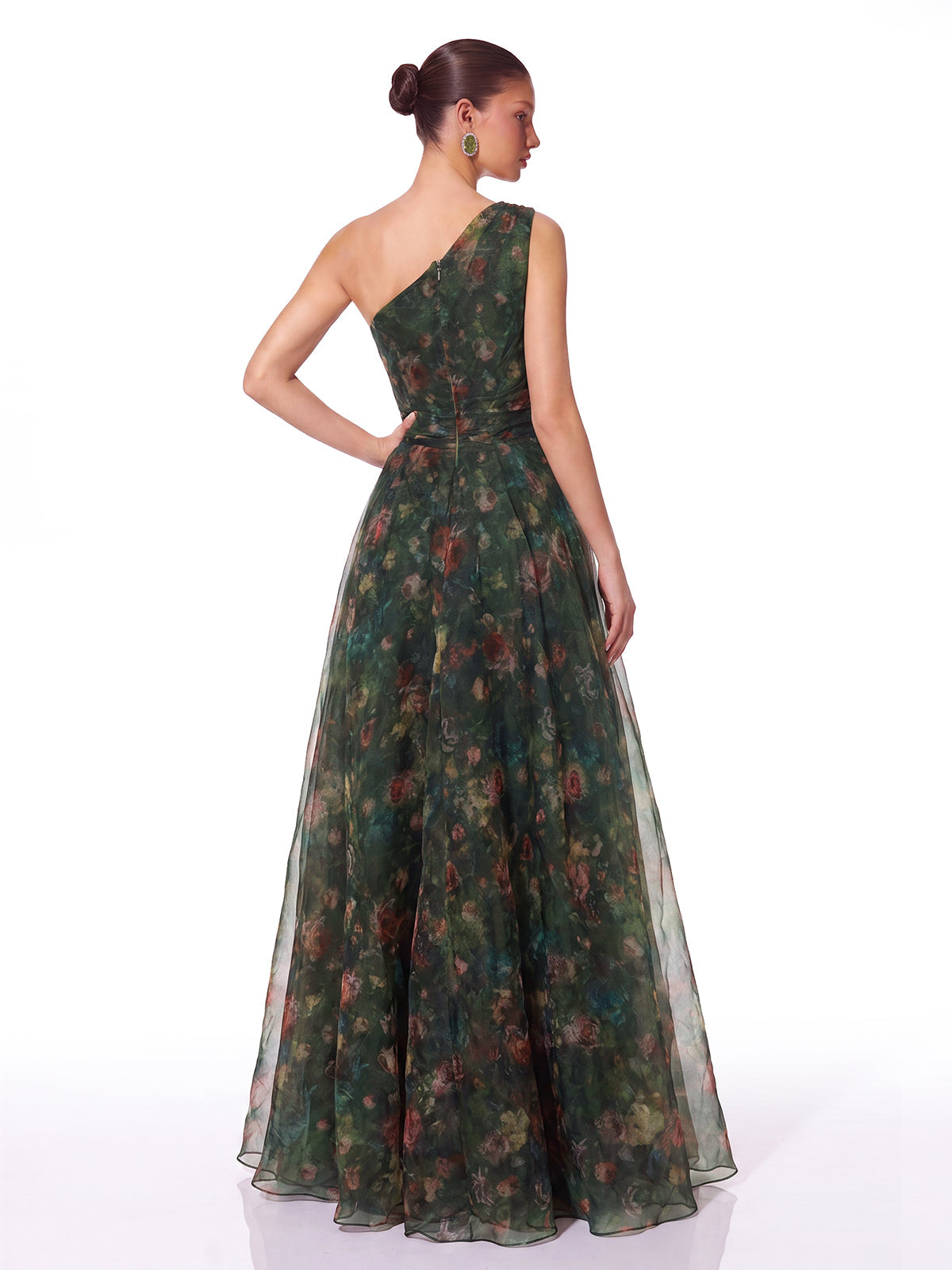 One Shoulder Floral Maxi Dress