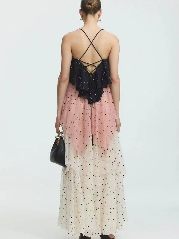 Midnight Blush Tiered Maxi Dress