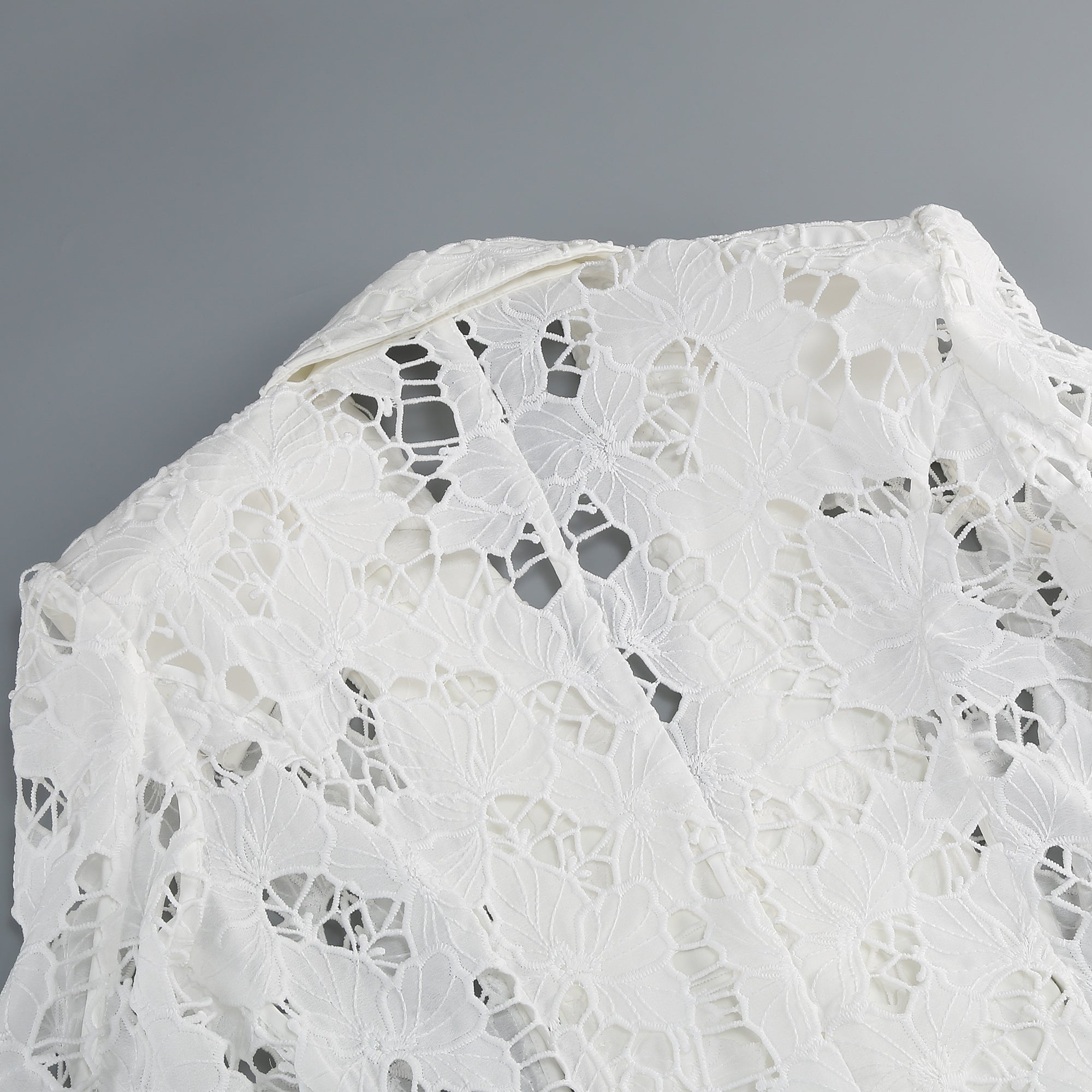 The Ivory Lace Blazer and Shorts Set