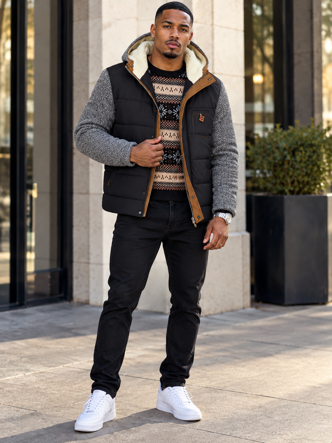 Men's Padded Hooded Winter Coat