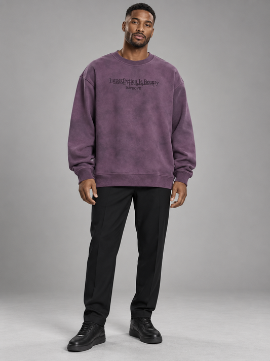 Men's Plus Size Letter Long Sleeve Casual Sweatshirt