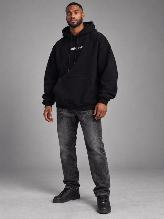 Men's Drop Shoulder Drawstring Hoodie