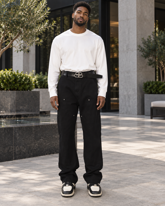 Men's Rivet-Detailed Straight-Leg Jeans