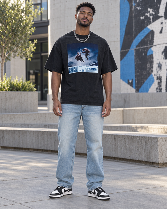Men's Graphic Round Neck Oversized T-Shirt