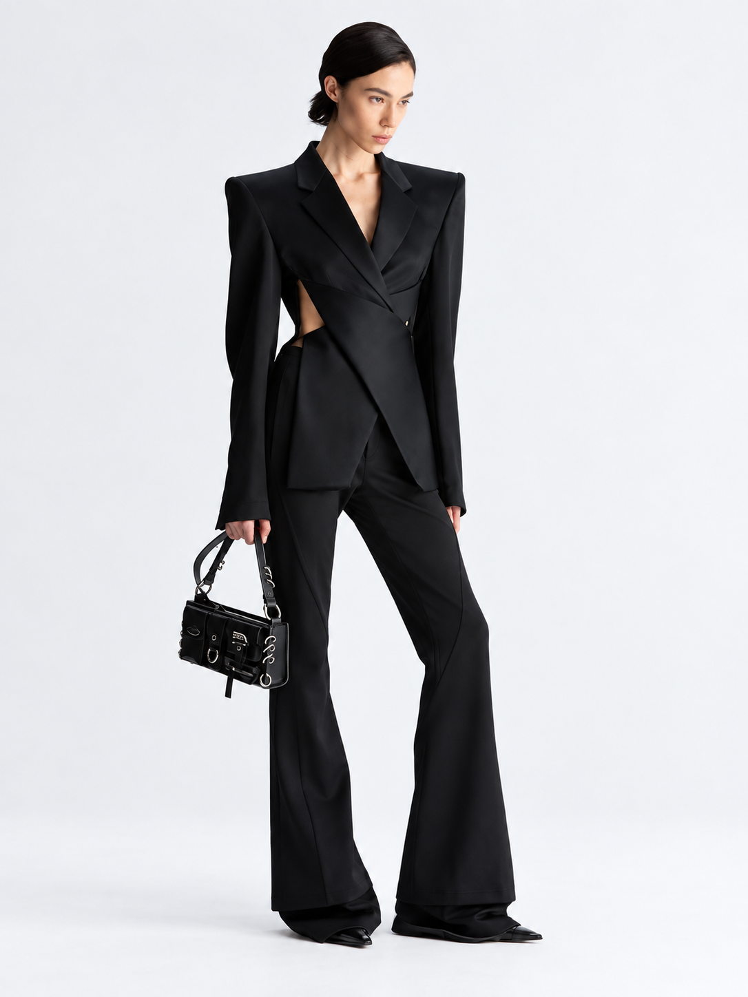 Noir Sculpted Cutout Blazer