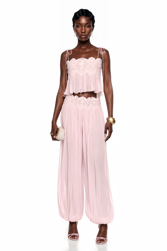 Blush Romance Lace Two-Piece Set