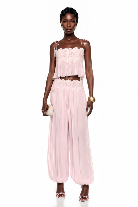 Blush Romance Lace Two-Piece Set