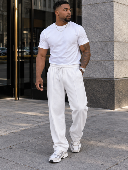 Men's Full Size Drawstring Wide Leg Pants Plus Size