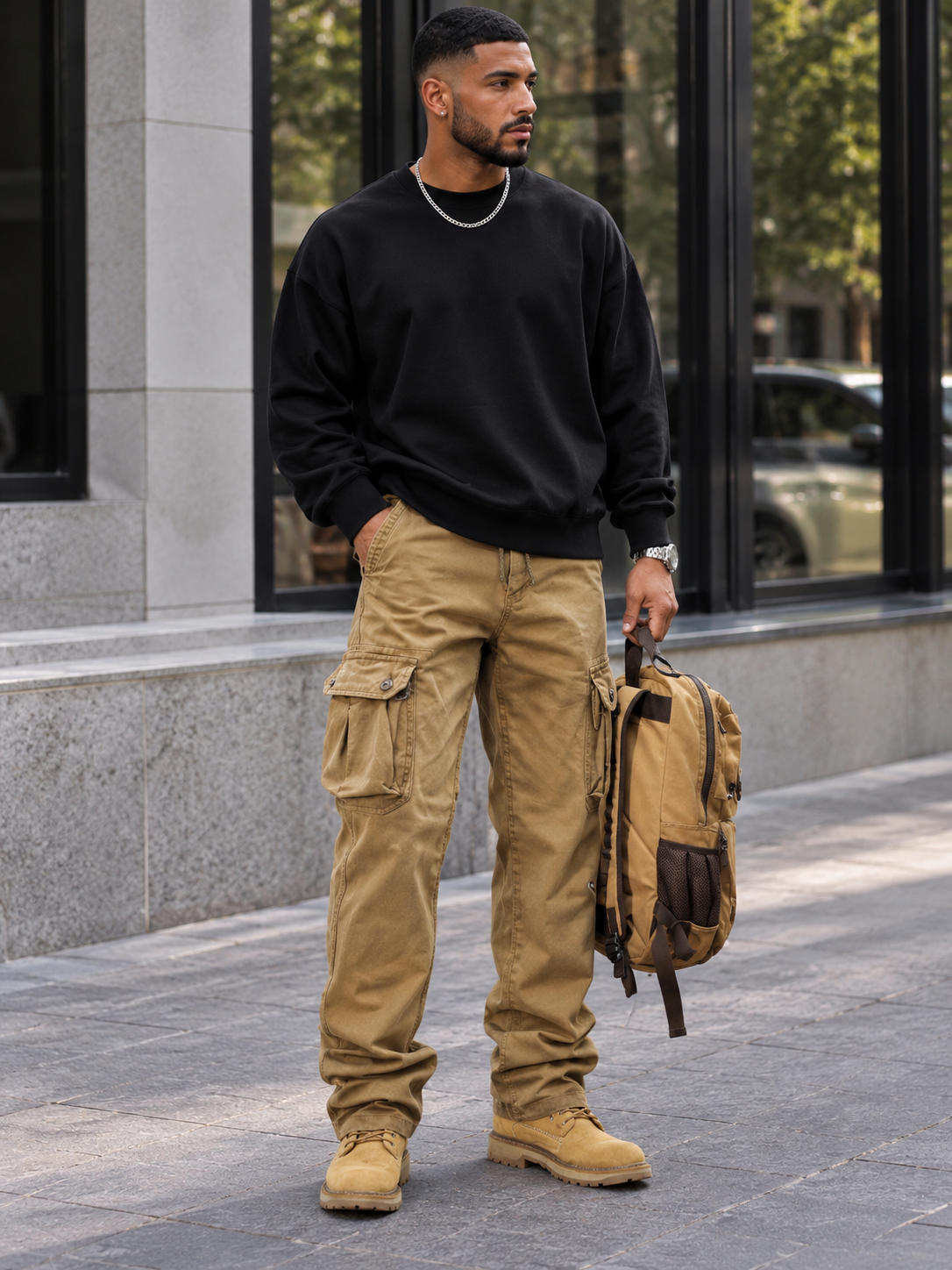 Men's Plus Size Multi-Pocket Cargo Pants
