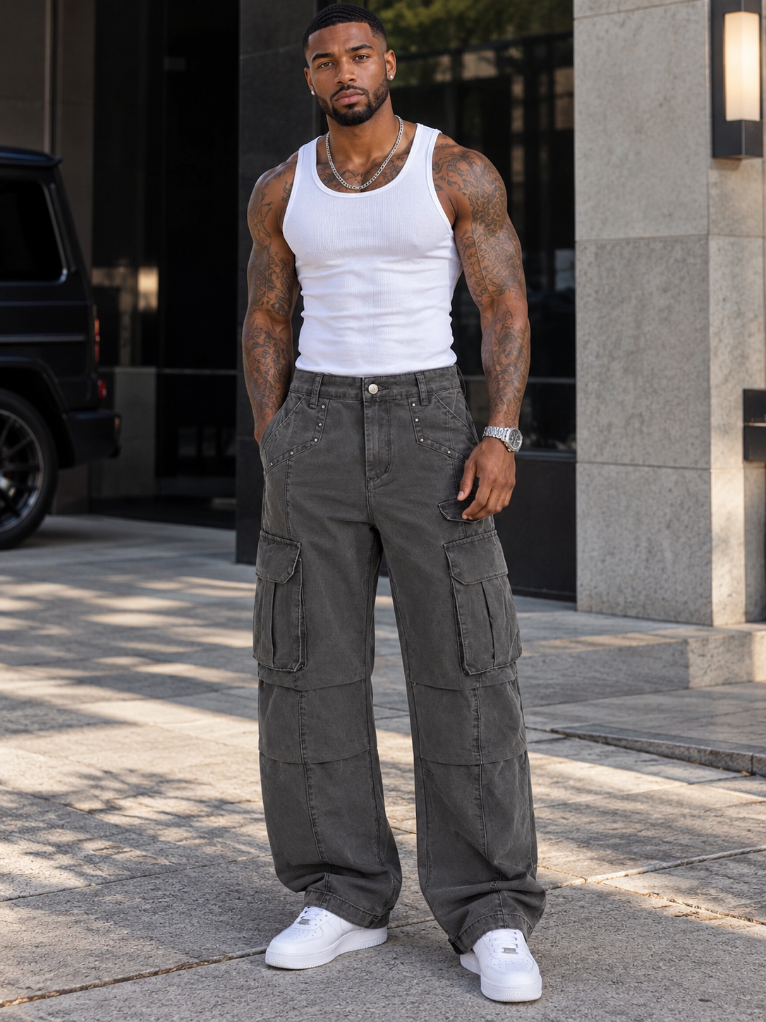 Men's Vintage Washed Cargo Pants