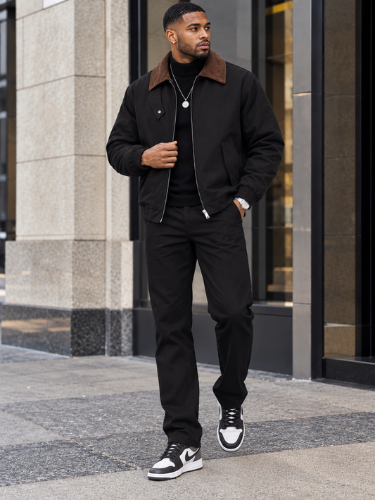 Men's Corduroy Collar Casual Jacket