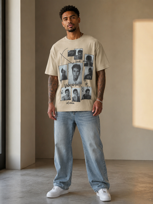 Men's Oversized Photo Short Sleeve T-Shirt