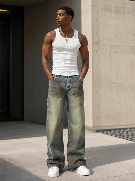 Men's Wide Leg Jeans