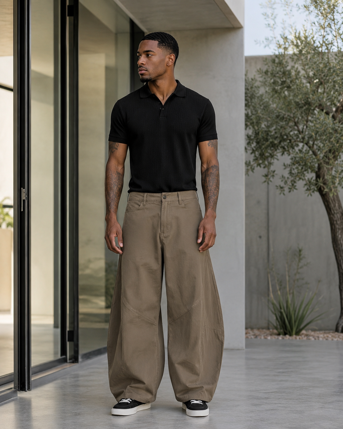 Men's Wide Leg Balloon Pants