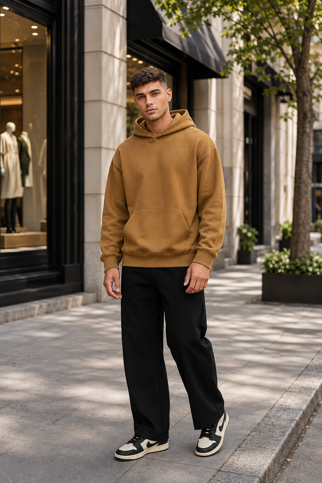 Men's Kangaroo Pocket Dropped Shoulder Hoodie