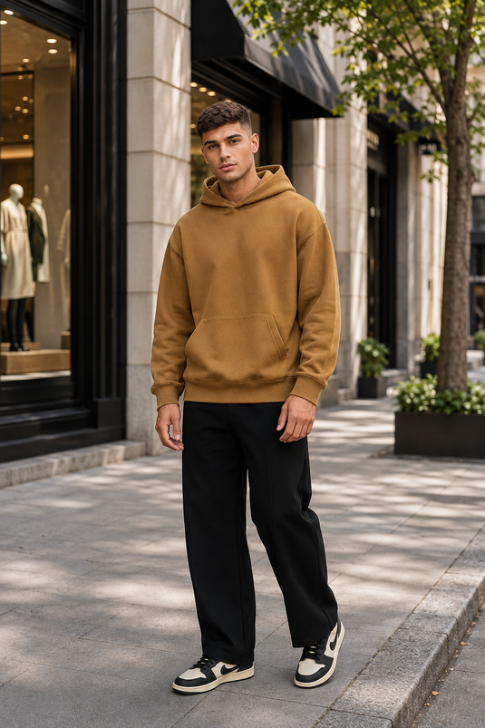 Men's Kangaroo Pocket Dropped Shoulder Hoodie