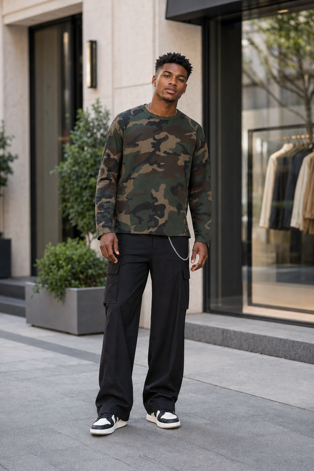 Men's Camouflage Long-Sleeve T-Shirt