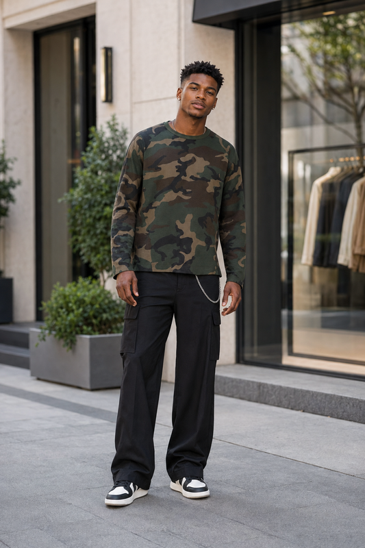 Men's Camouflage Long-Sleeve T-Shirt