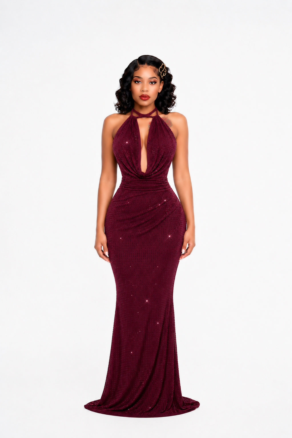 Midnight Ruby Glamour Gown