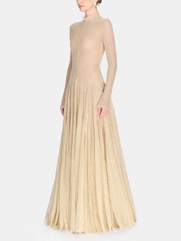 Golden Majesty Shimmer Gown