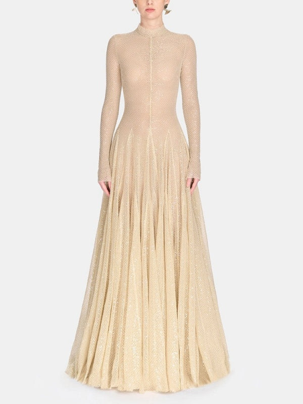 Golden Majesty Shimmer Gown