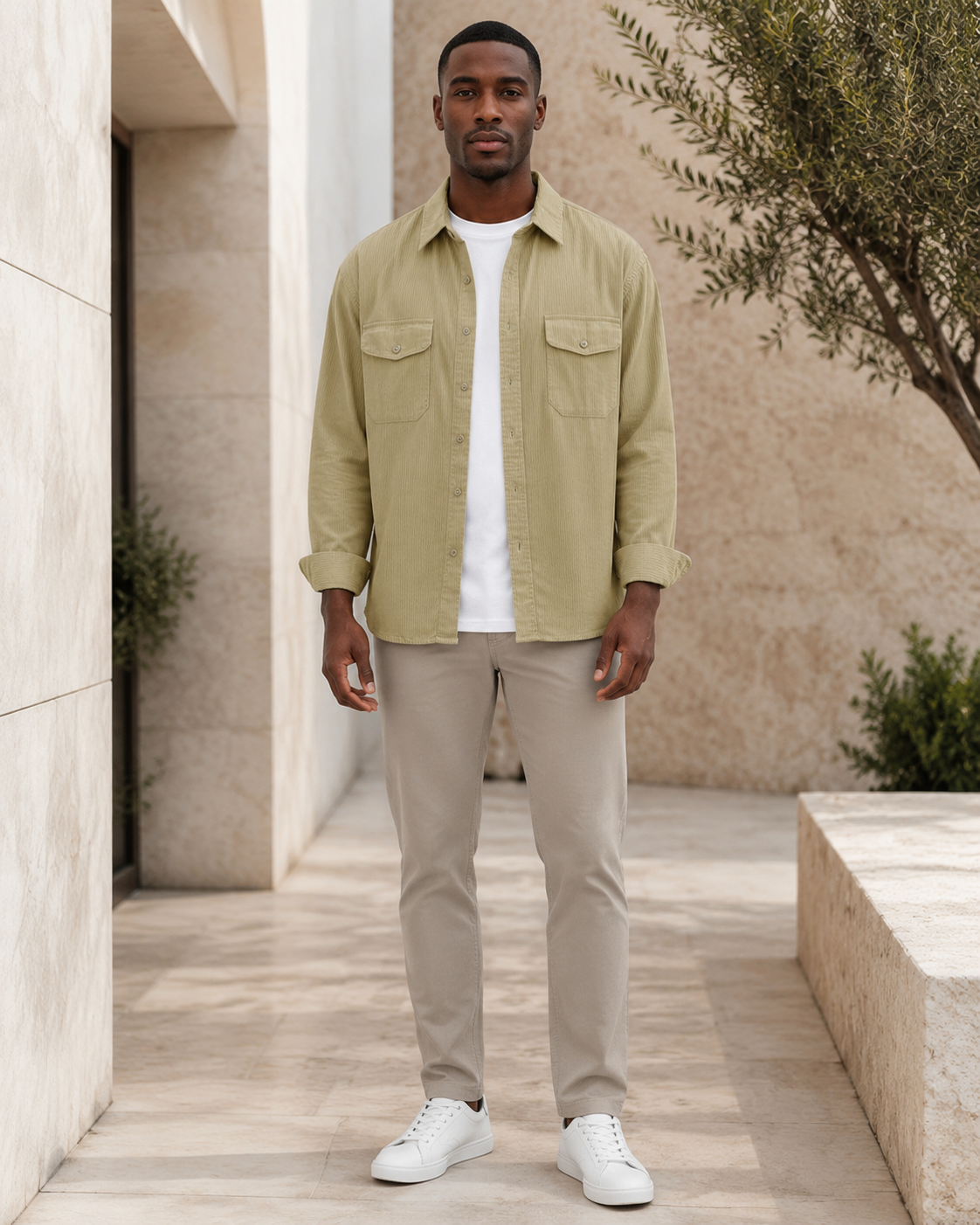 Men's Plus Size Button Up Long Sleeve Shirt