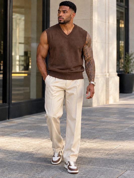Men's Plus Size V-Neck Sweater Vest