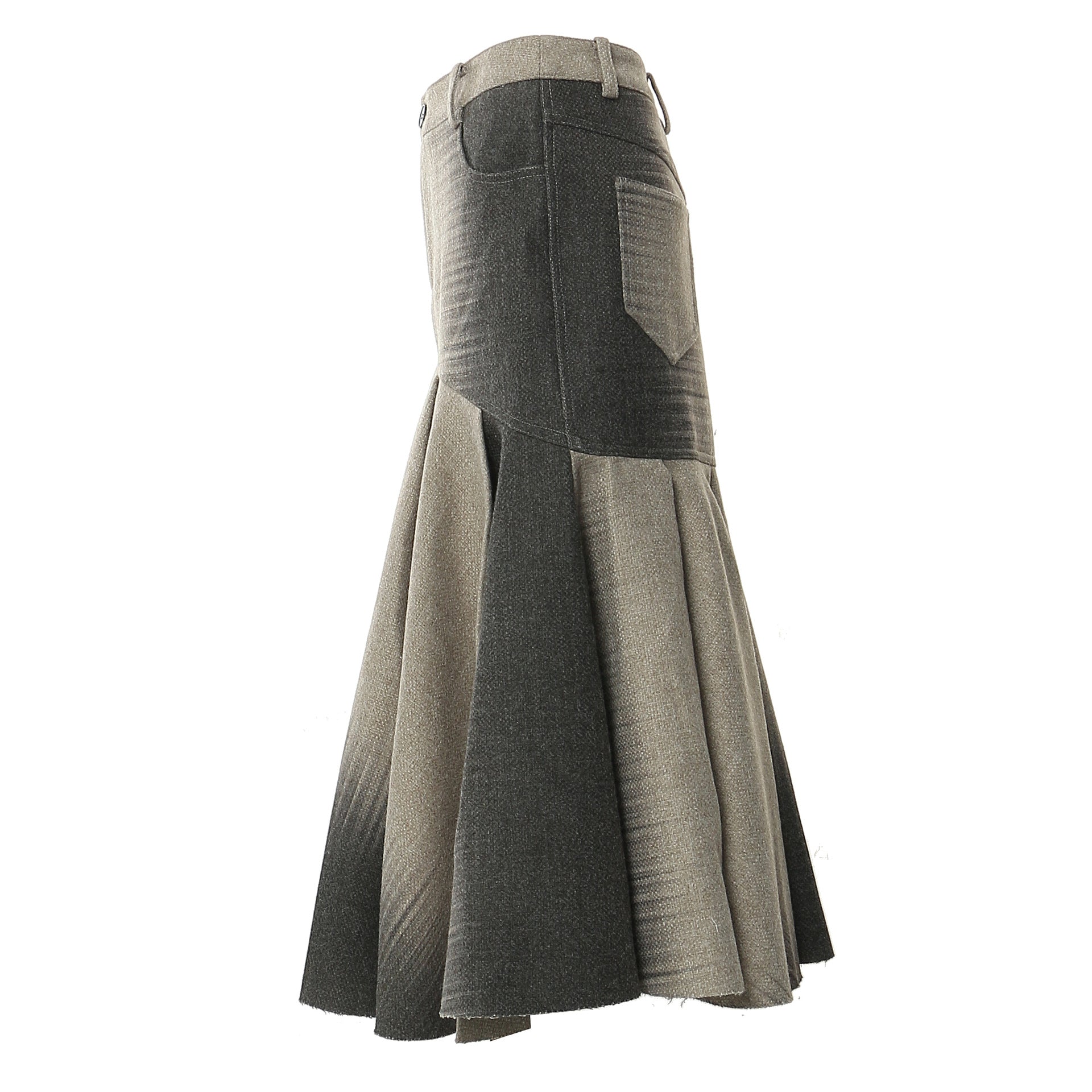 Autumn Winter Positioning Printing Personalized Woolen Slim Fishtail Skirt