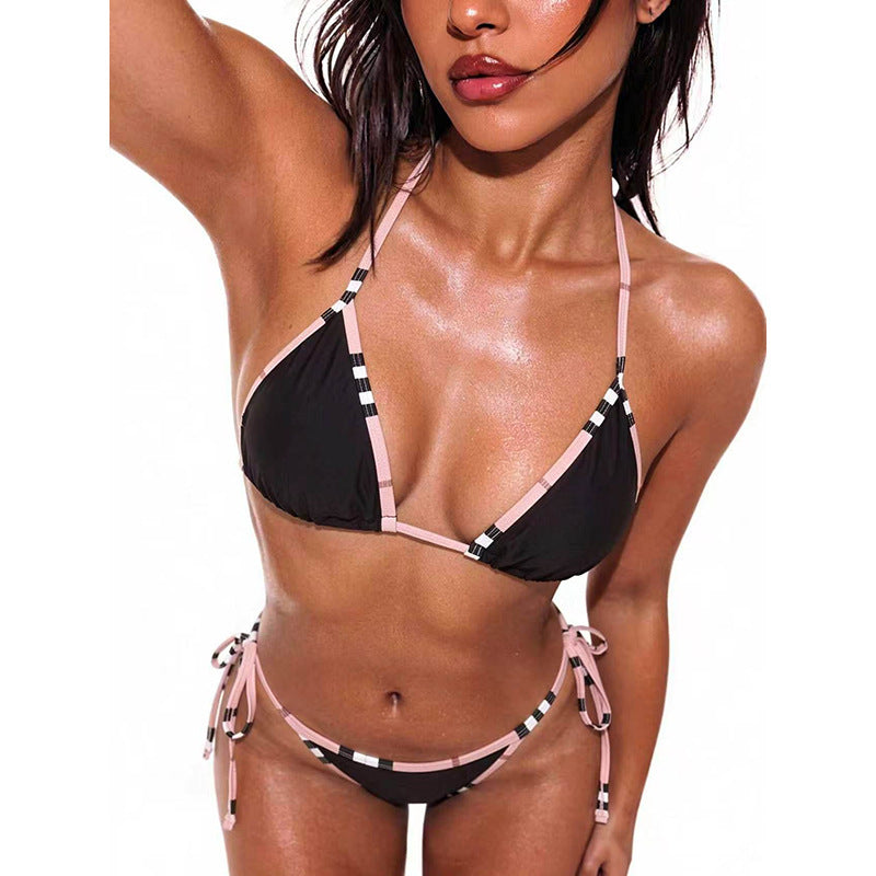 Color Matching Split Swimsuit Three Point Sexy Bikini Beach Swimsuit Bikini