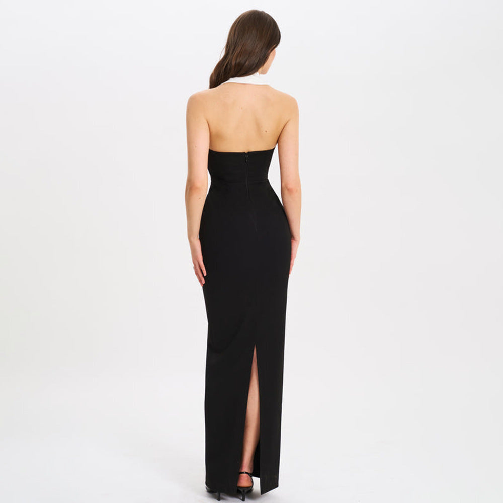 Backless Slit Dress