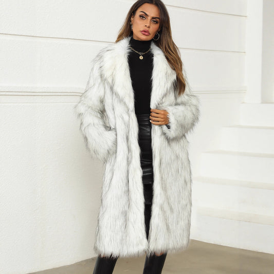 Faux Fur Long Warm Coat
